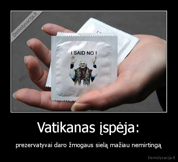 Vatikanas įspėja: