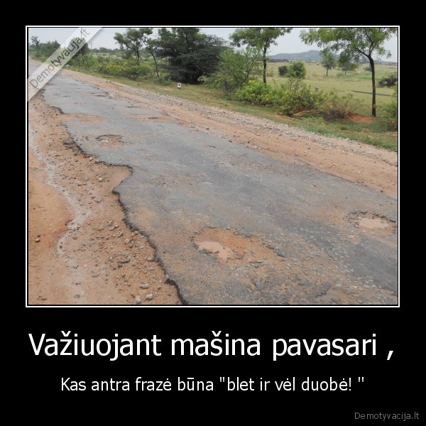 Važiuojant mašina pavasari ,