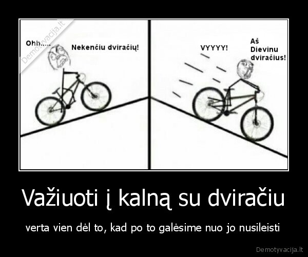 Važiuoti į kalną su dviračiu