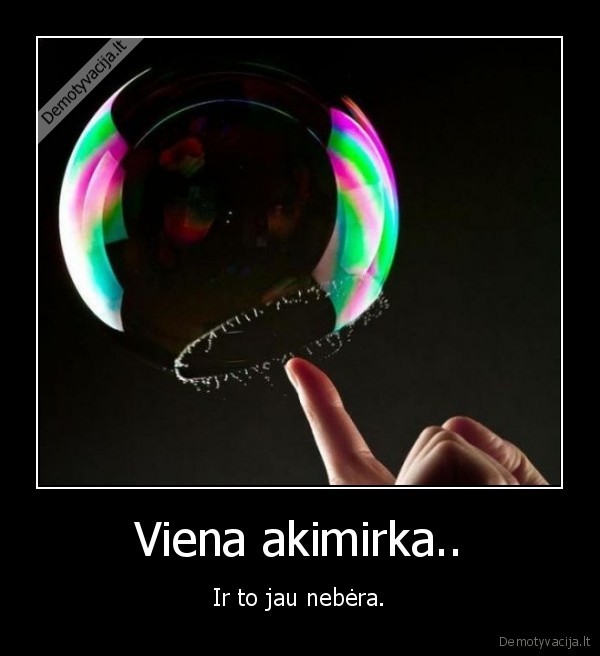 Viena akimirka..
