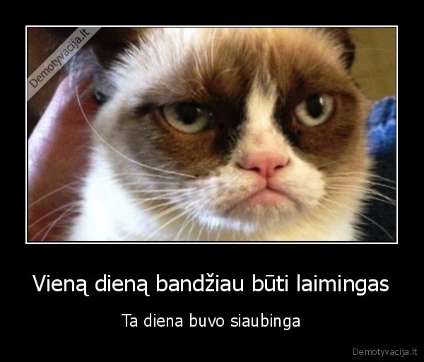 Vieną dieną bandžiau būti laimingas