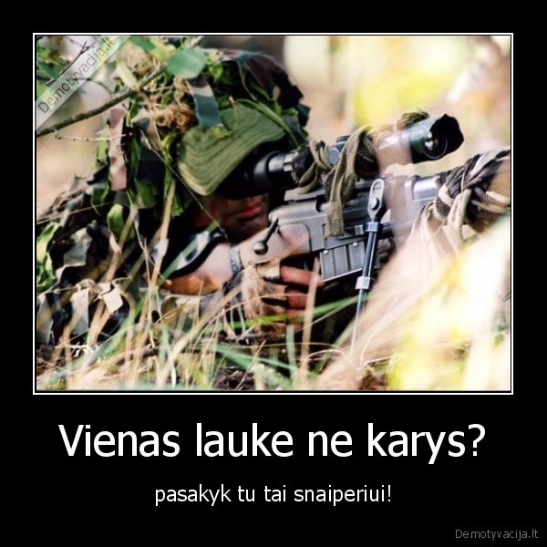 Vienas lauke ne karys?