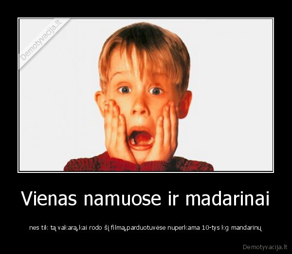 Vienas namuose ir madarinai