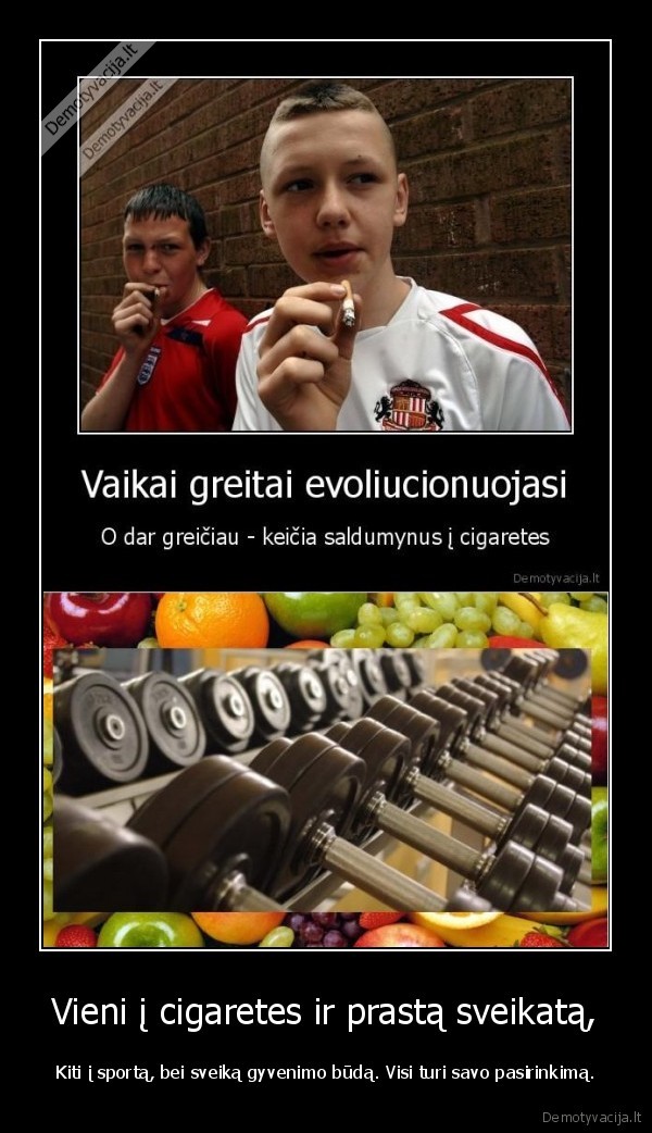 Vieni į cigaretes ir prastą sveikatą,