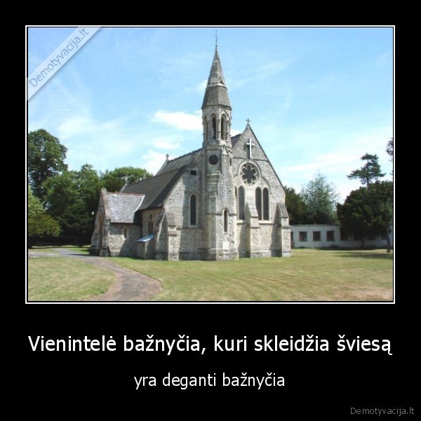 Vienintelė bažnyčia, kuri skleidžia šviesą