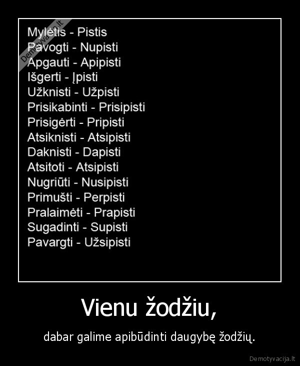 Vienu žodžiu,