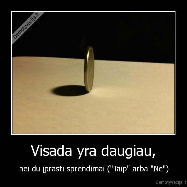 sprendimai,iprasti, sprendimai,neiprasti, sprendimai,taip, arba, ne