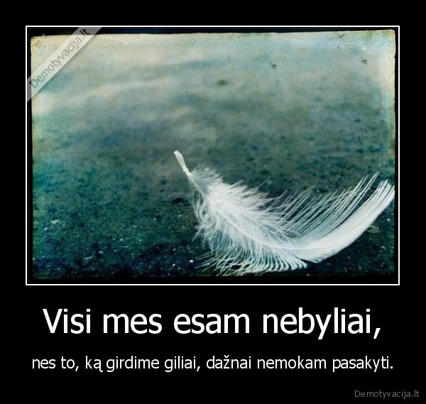 Visi mes esam nebyliai,