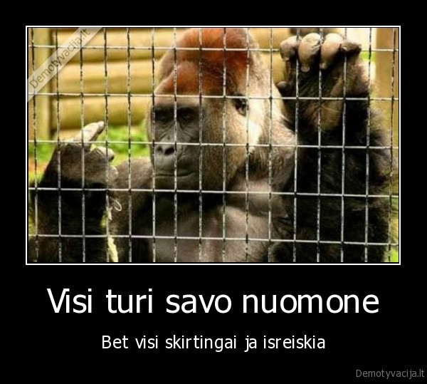 Visi turi savo nuomone