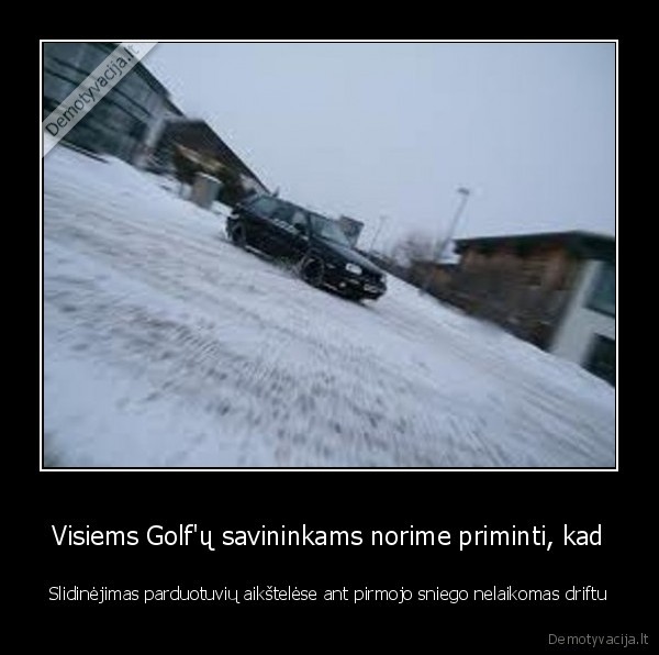 driftas,pirmasis, sniegas,vw, golf