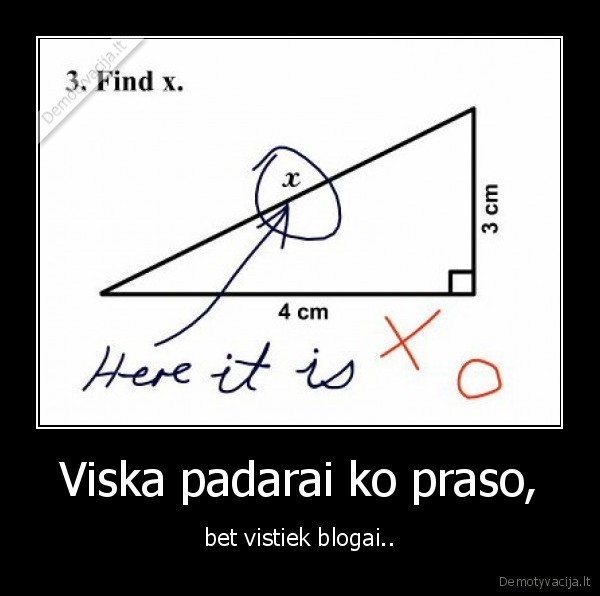 Viska padarai ko praso,