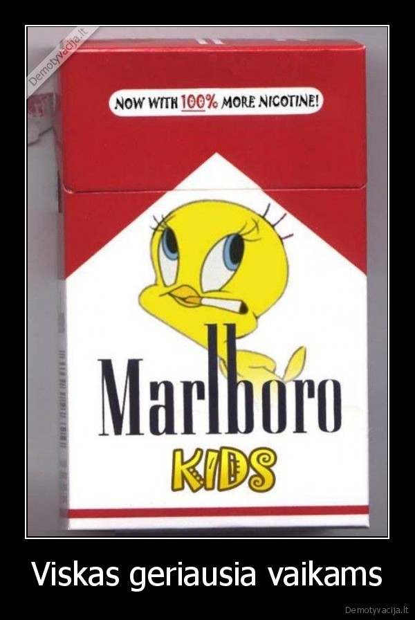 vaikai, nikotinas, cigaretes, marlboro