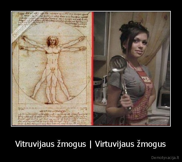 moteris,virtuve,vitruvijaus, zmogus