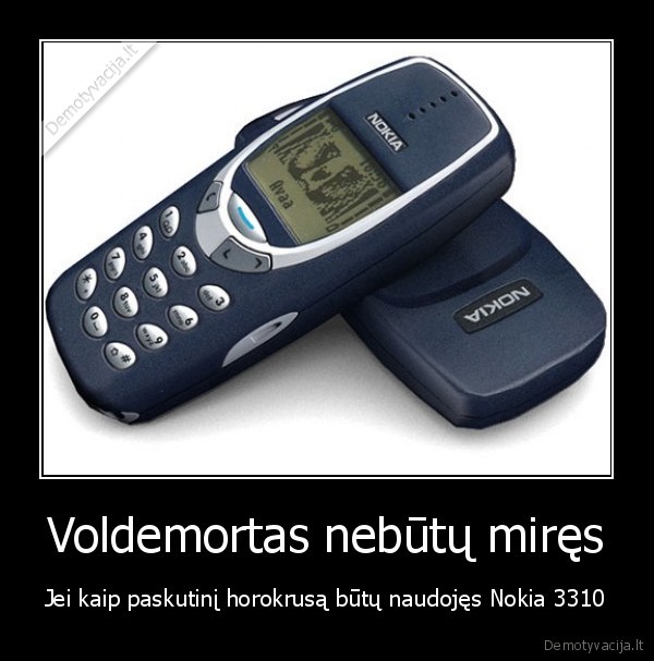 voldemortas, nokia, 3310, horokrusas