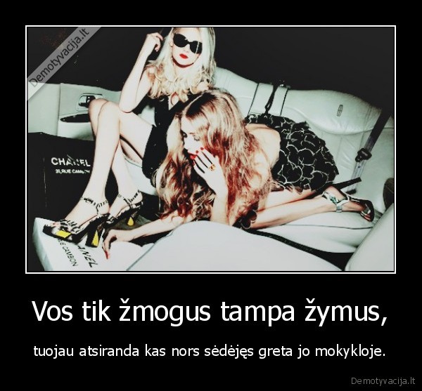 Vos tik žmogus tampa žymus,