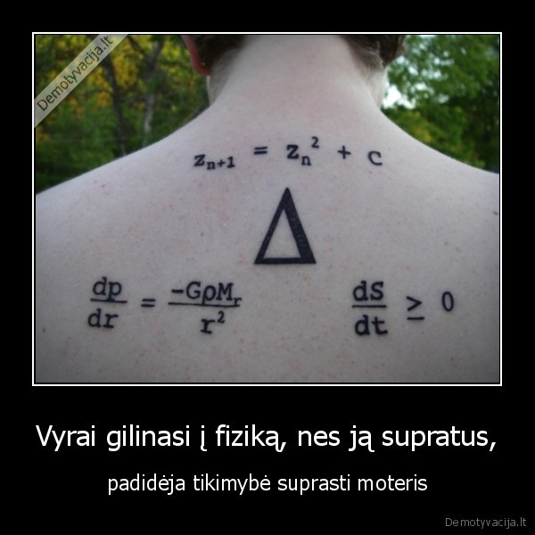 Vyrai gilinasi į fiziką, nes ją supratus,
