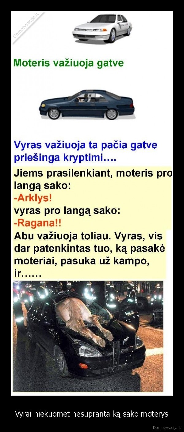 Vyrai niekuomet nesupranta ką sako moterys