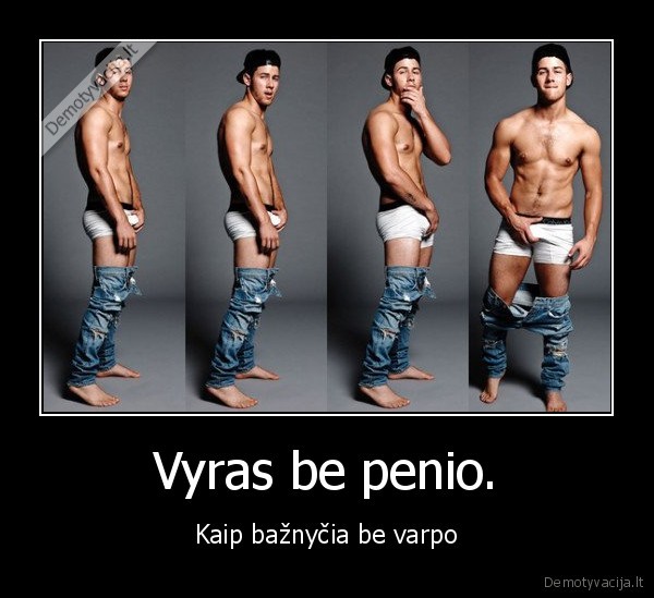 Vyras be penio.