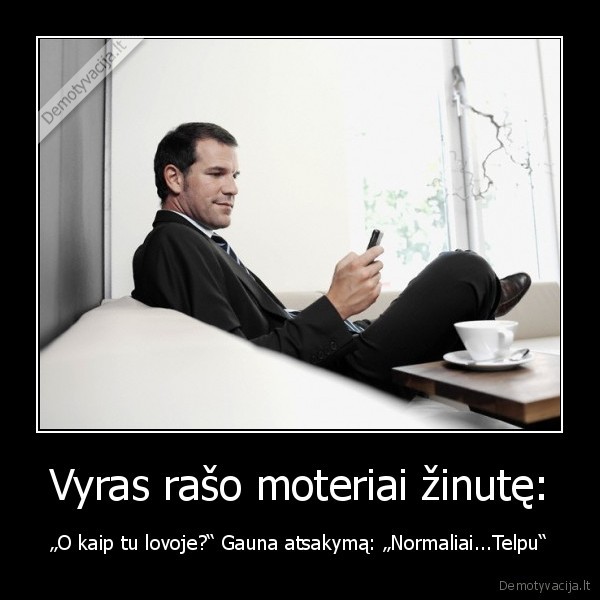 Vyras rašo moteriai žinutę: