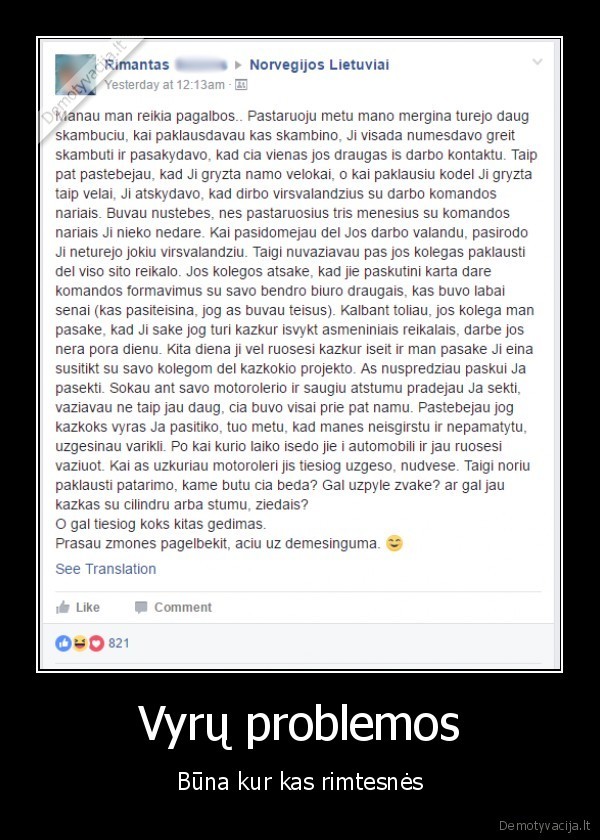vyru, problemos,sugedo, motoroleris