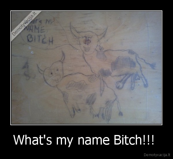 What's my name Bitch!!! 