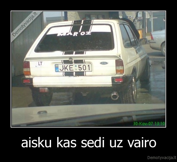 aisku kas sedi uz vairo