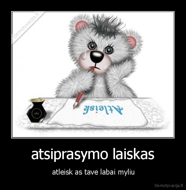 atsiprasymo laiskas