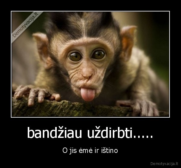 bandžiau uždirbti.....