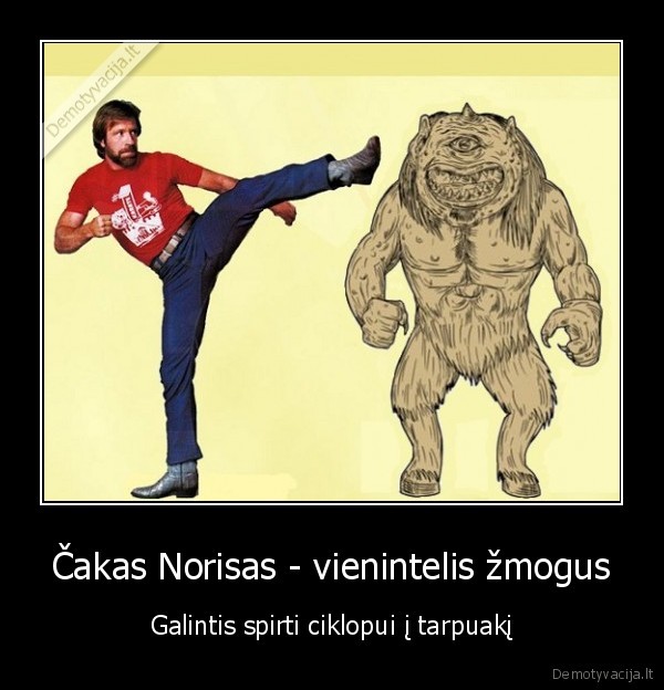 Čakas Norisas - vienintelis žmogus