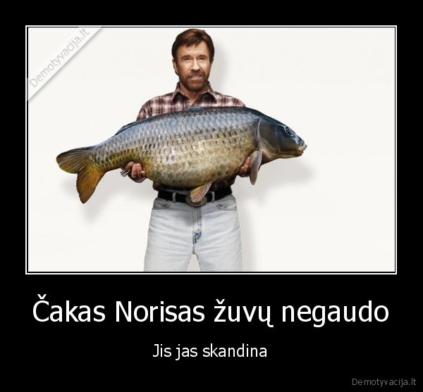 Čakas Norisas žuvų negaudo