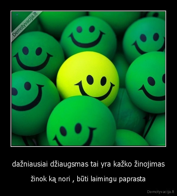 dažniausiai džiaugsmas tai yra kažko žinojimas