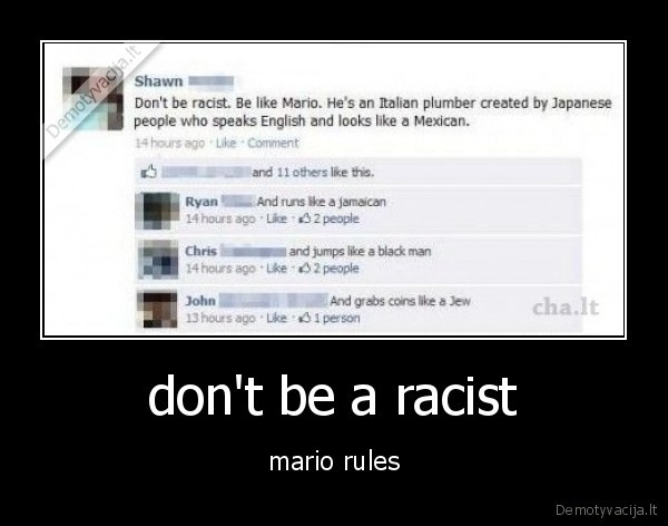 don't be a racist