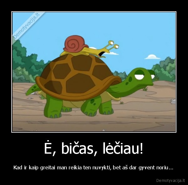 Ė, bičas, lėčiau!