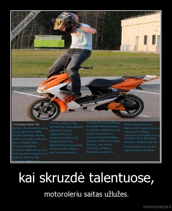 rabarbarai, skruzde, stunt, scooterfactor, talentai