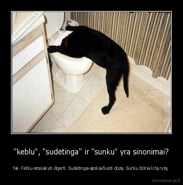 &quot;keblu&quot;, &quot;sudėtinga&quot; ir &quot;sunku&quot; yra sinonimai?