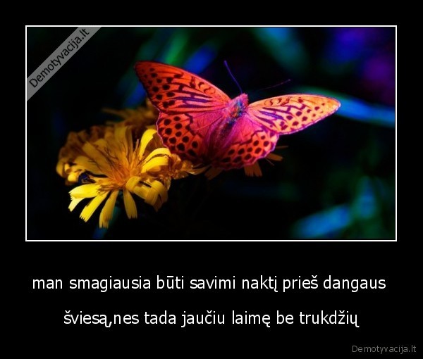 man smagiausia būti savimi naktį prieš dangaus 