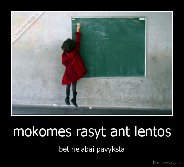 mokomes rasyt ant lentos