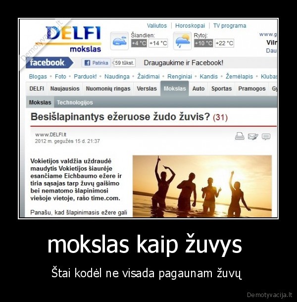 mokslas kaip žuvys 