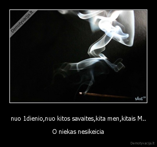 nuo 1dienio,nuo kitos savaites,kita men,kitais M..