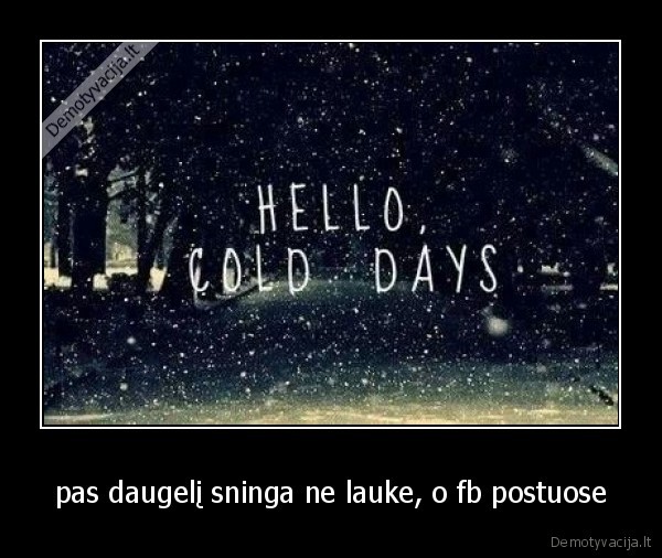 pas daugelį sninga ne lauke, o fb postuose