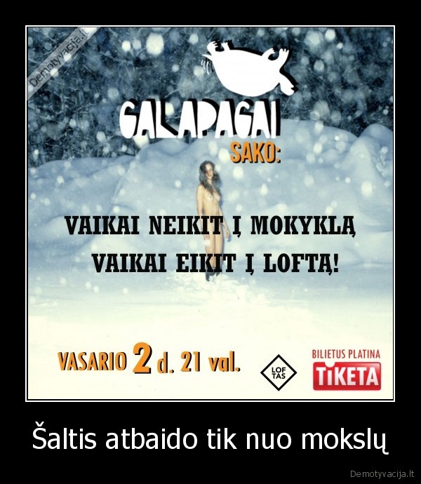 Šaltis atbaido tik nuo mokslų