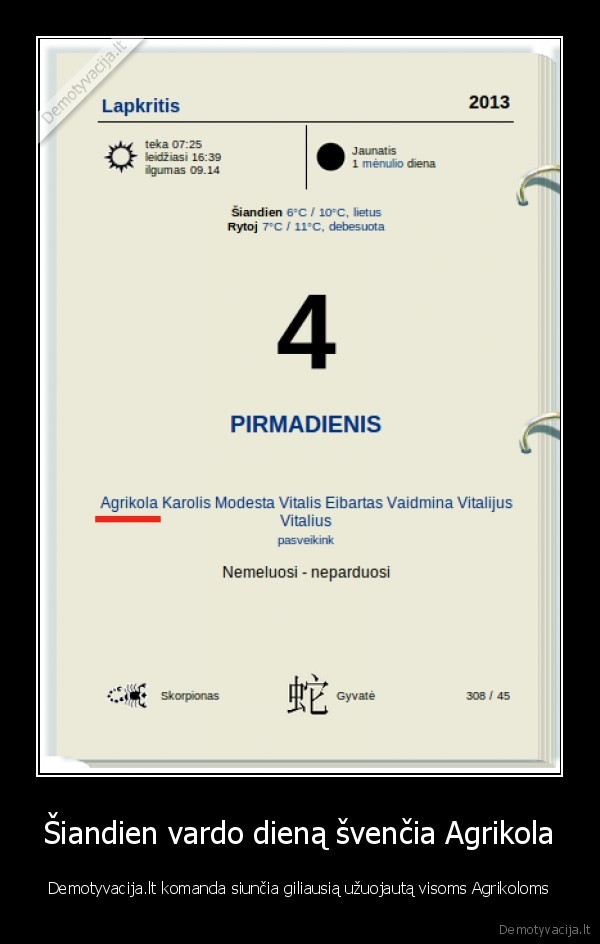 agrikola,vardo, diena,vardadienis