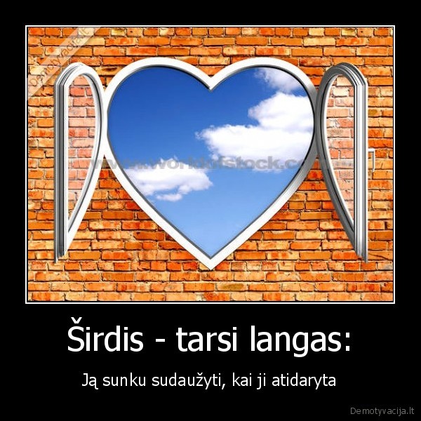 Širdis - tarsi langas: