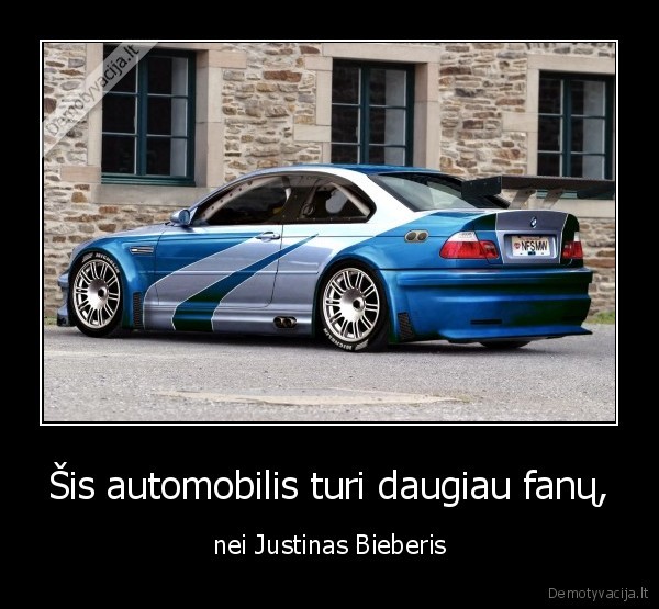 Šis automobilis turi daugiau fanų,