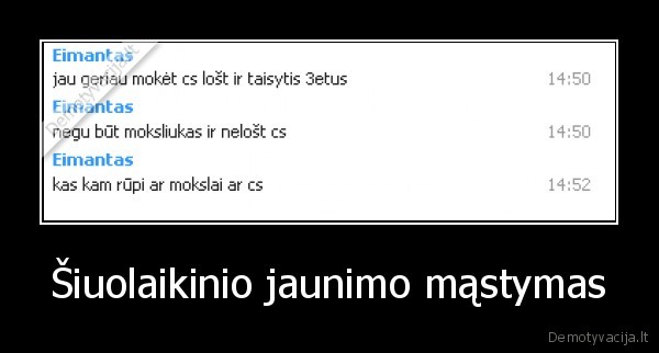 Šiuolaikinio jaunimo mąstymas