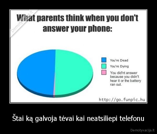Štai ką galvoja tėvai kai neatsiliepi telefonu