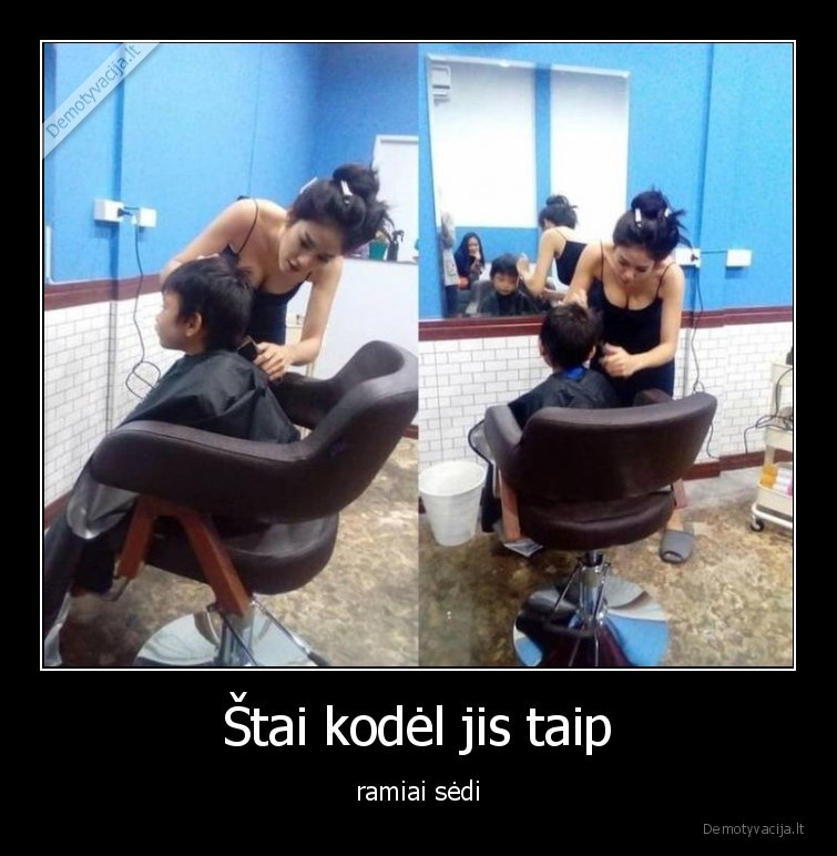 kirpykla,papai,mergina