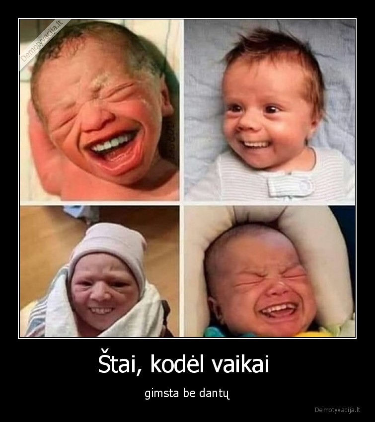 vaikai,dantys,gimsta