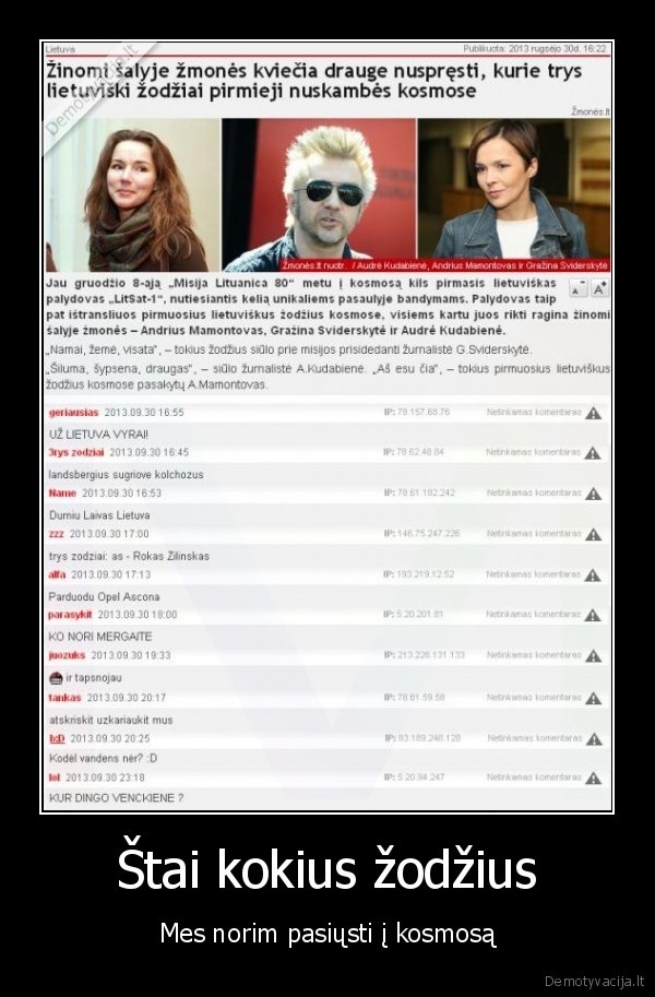 gyvenimas,kosmosas,palydovas,venckiene,zilinskas