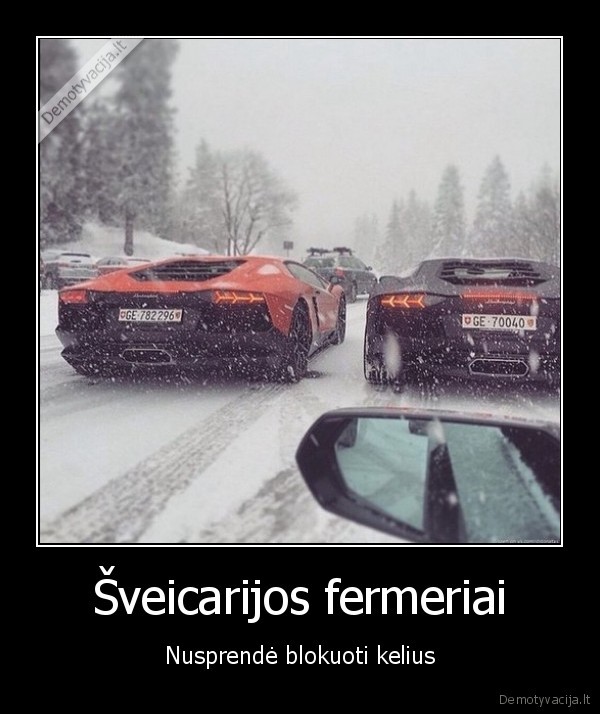 blokada,lamborghini, ziema,sveicarija